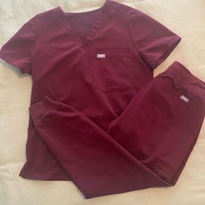 Figs Maroon Scrubs
